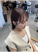 切りっぱなしボブとワンカラー