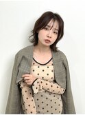 大人可愛い20代30代40代小顔レイヤーウルフ韓国ミディアム