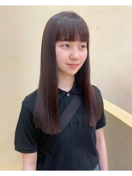 スニュウ(snuw) 【snuw mina】レイヤーカット/透明感カラー/ストレートパーマ