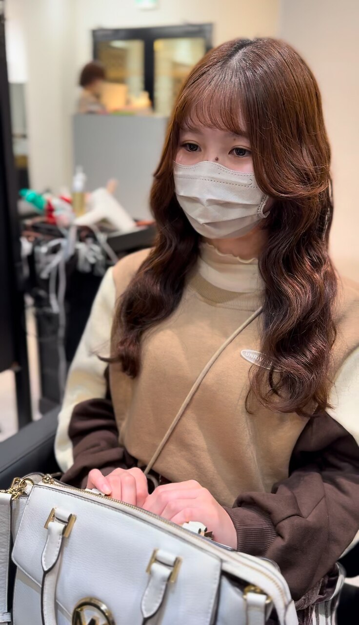 ❤人気　高品質　前面手縫い　全人毛 　パーマ　ウェーブ　ウイッグ45 茶系 ❤ ❤人気 高品質 前面手縫い 全人毛 パーマ ウェーブ ウイッグ45