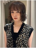 くせ毛風ボブパーマニュアンスパーマレイヤーカット