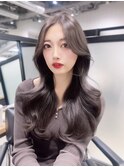 美髪顔周りレイヤーくびれヘア韓国ヘア_ba537572