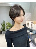 20代30代40代 センターパート ハンサムショート