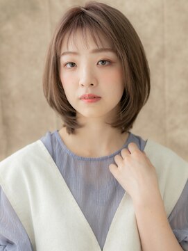 カバーヘア イヴ 戸頭店(COVER HAIR EVE) ぱっつん前髪顔周りレイヤーカットウルフボブ310W戸頭20代30代