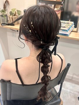 紡 ポコポコ編みおろし