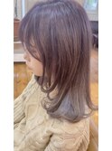 函館/ラベンダーグレージュ/透明感/つや髪/大人可愛い/ブリーチ