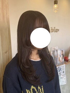 アドラーブル 長岡新保店(adorable) トレンド韓国風◎ラベンダーグレージュ×小顔レイヤー