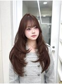 イメチェン◎ペールベージュ大人ガーリーハッシュカット