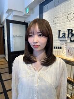 ラボヌールヘアーレーヴ 池袋店(La Bonheur hair reve)&nbsp;ミディアムレイヤー/まろやかカラー/オリーブベージュ／佐藤