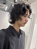 モンルル プル(mon loulou + plus)&nbsp;ボブパーマ、メンズボブヘア、メンズボブ、スパイラルパーマ