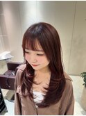 ボルドーカラー、レイヤースタイル〇