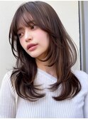ワンホンレイヤー/ミルクティーブロンド/ダークブルー/吉祥寺