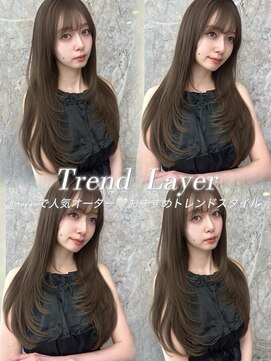 ラビス クローバー(Lovis clover) 透明感カラー/レイヤーカット/ブリーチなしダブルカラー/熊谷