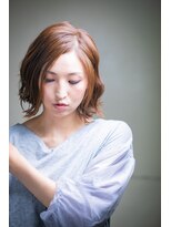 ピエドプール(PiED DE POULE) 小顔ひし形ボブ★無造作ウェーブのミニマムボブスタイル