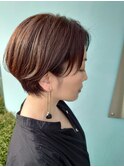 襟足すっきり丸みショート☆