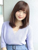 くすみカラー透け感大人かわいい小顔シースルー前髪20代30代40代
