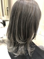 アヴァンス 深井店(AVANCE.)&nbsp;シルバーグレージュグラデーション×ミディアムウルフ