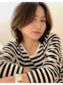 乾かすだけで決まる無造作レイヤーウルフヘアー