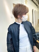 ヴィンスジオ 岐阜駅南(vince gio)&nbsp;くびれショート  ミルクティーベージュ ブリーチ1回