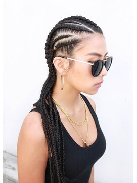ラブ ロック Love' Lock コーンロウ・ブレイズ、成人式、成人式ヘア、ドレッド、ブラック