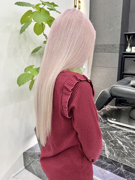 チュダック(ChuDuck) 韓国風《ホワイトピンク》ハイトーン/ケアブリーチ/ダブルカラー