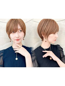 明るく染まる白髪染め/白髪ぼかしのハイライト等メンテナンス簡単なカラー。[カット+カラ-+Tr￥8400][立川]