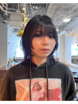 グリーン 渋谷(green) 黒髪/グレーベージュ/ボブ/レイヤー/前髪カット/髪質改善