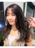 地毛ハイライト地毛風ハイライト細いハイライト大阪ハイライト