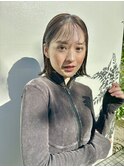 大人ボブ／ニュアンスボブ／耳かけボブ／透け感ベージュ