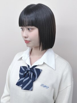 モリオ(morio) :モードボブ切りっぱなしボブストレートボブ重めボブ小顔ボブ