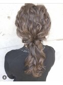 【トイプードル巻き下ろしヘアアレンジ】ヘアセット/渋谷/黒染め