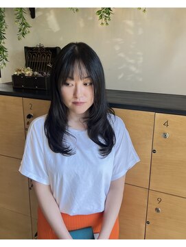 ココロヘアー ウィル 半田山店(Cocolo hair Will) 顔まわりレイヤー×シースルーバング