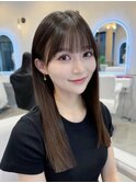 (韓国風/くびれヘア/縮毛矯正/前髪/韓国レイヤー/小顔)