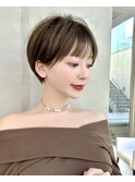 ショートヘアショートボブ耳掛けショート30代40代50代
