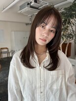 ガーランドギンザ(Garland Ginza)&nbsp;セミロングレイヤーカットシースルーバング艶透明感カラー