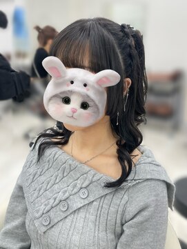 アイトーキョーエス 渋谷(AI TOKYO S) 編み上げハーフツイン/ハーフツイン/くるみちゃんヘア