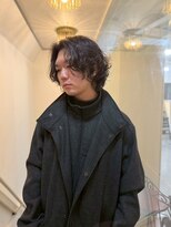 メンズカット バイ ソイクフ(メンズカット by SOY-KUFU) 20代30代40代◎ナチュラル波巻きパーマセンターパートウルフ