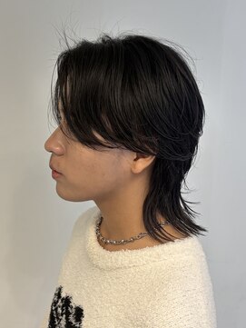 ニアウ 伊勢崎連取店(Niau) MEN’S HAIR/ニュアンスカール/ウルフセンターパート/伊勢崎