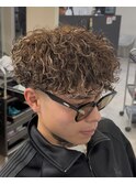 バロックパーマ ツイストスパイラル眉カットメンズパーマ