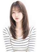 レイヤー/シャギー/くびれミディアム/モテ髪/オフィス/小顔