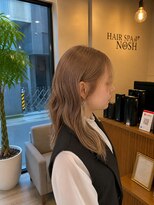 ヘアースパ ノッシュ 博多千代店(Hair Spa Nosh)&nbsp;Hair Spa Nosh 博多千代店/ミルクティーベージュ/ダブルカラー