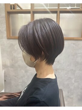 ロッカヘアエジェ(ROCCA hair eje.) ダークアッシュ横顔きれいなショートボブ