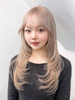アルバム 銀座(ALBUM GINZA)&nbsp;前髪セミロングレイヤーブリーチ_F1537