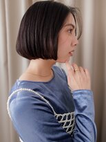 カバーヘアアンドスパ ブリス 浦和(COVER HAIR&SPA bliss) 黒髪流しバング大人美人ワンレンかきあげ前下がりボブ20代30代Y