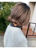 ナチュラルバレイヤージュ×ミルクティー