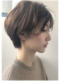森 小顔前髪×ココアブラウン×大人かわいい×マッシュショート