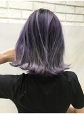 ぶつ切りボブ×ハイライトバレイヤージュ×ラベンダーA-211203