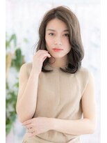 ミック 日暮里店(miq)&nbsp;2wayバング大人フェミニンニュアンスカラーミディアムウルフc1