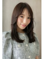 カバーヘア ブリス 川口(COVER HAIR bliss)&nbsp;美髪オリーブグレージュ顔周りレイヤーロングZ川口10代20代30代