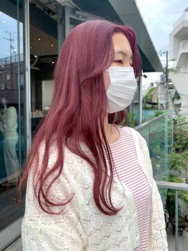 マザー(MOTHER) ダブルカラーピンクベージュケアブリーチハイトーン髪質改善